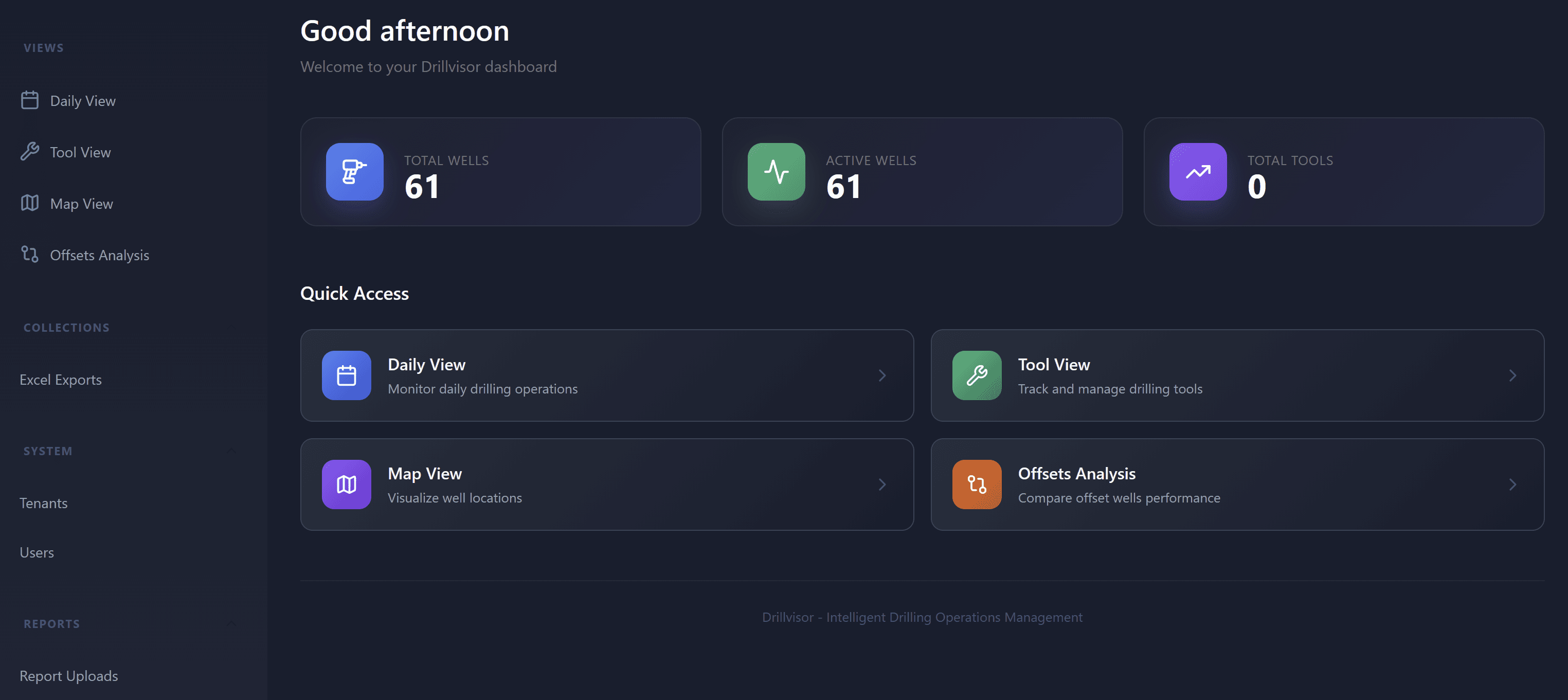 Drillvisor Dashboard - Intelligent Drilling Operations Management